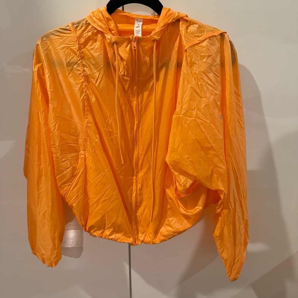ALO Yoga Vibrant Orange windbreaker Utility Jacket